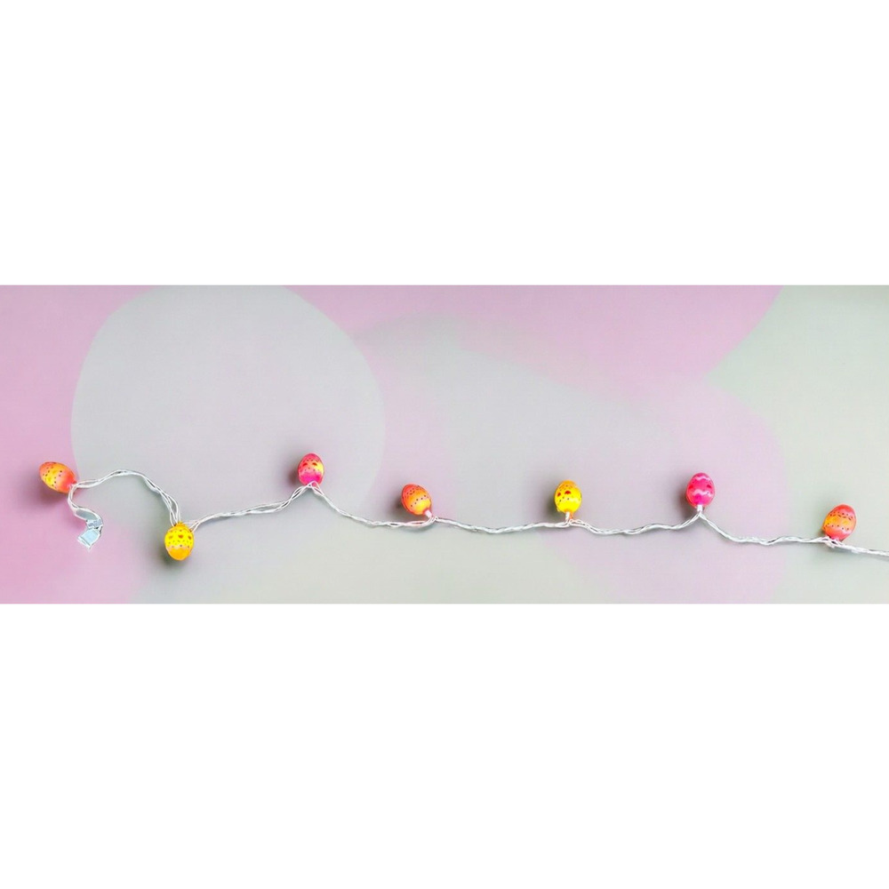 Set of 10 Clear Incandescent Light Pastel Multi-Color Easter Egg Spring Lights
